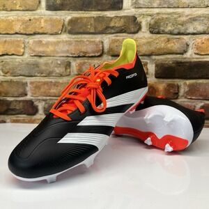 Adidas Predator League FG Mens 10 Soccer Cleats Black White Orange IG7762